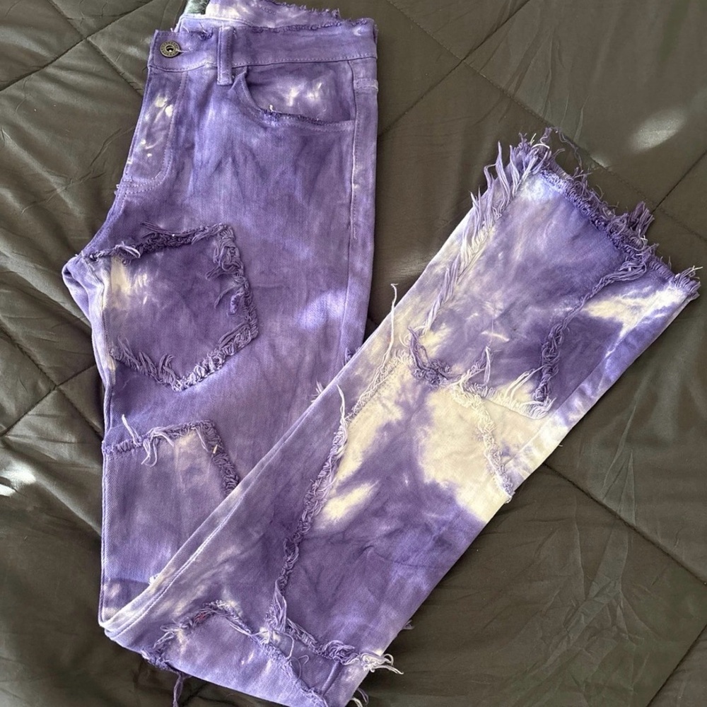 Valabasas Purple Stacked Flared Boot Cut Skinny Jeans Size 30 Men